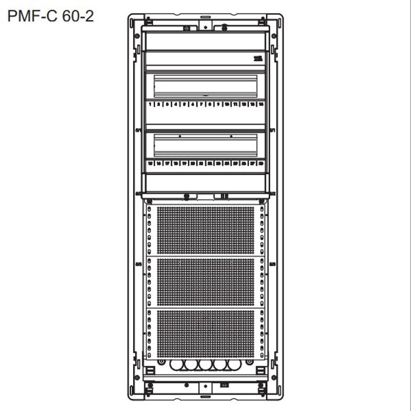 Casa si Gradina - Electrice - Tablouri electrice si accesorii - Tablou multimedia Combo PMF-C 60-2, 60 module, Montaj incastrat(ST) , IP30, 110713 Noark - Infinity.ro