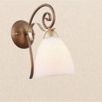 Casa si Gradina - Corpuri si surse de iluminat - Plafoniere, aplice si spoturi - Aplica Nobile KL6399, 1xE27, alba+bronz, IP20, Klausen - Infinity.ro