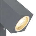 Casa si Gradina - Corpuri si surse de iluminat - Plafoniere, aplice si spoturi - Aplica de exterior din aluminiu antracit, sticla transparenta, pivotanta, mobila, 1 bec, dulie GU10, 34164W, Globo - Infinity.ro