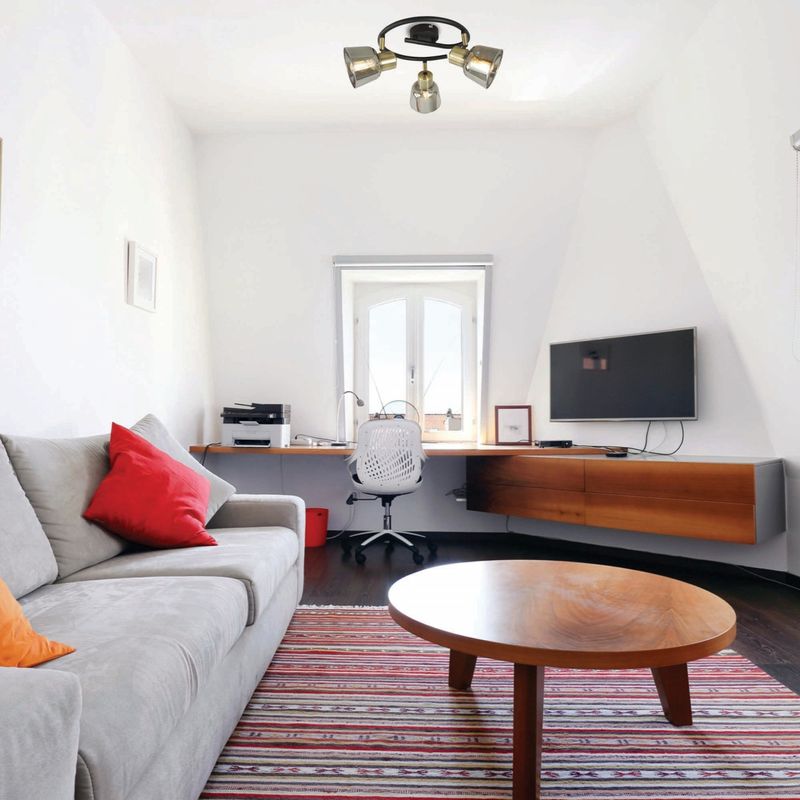 Casa si Gradina - Corpuri si surse de iluminat - Plafoniere, aplice si spoturi - Spot Smoky KL163004, orientabil, 3xE14, negru+alama+fumuriu, IP20, Klausen - Infinity.ro