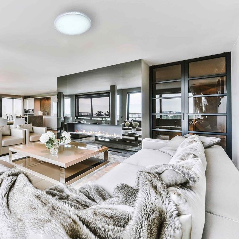 Casa si Gradina - Corpuri si surse de iluminat - Plafoniere, aplice si spoturi - Plafoniera LED Electra KL151076, rotunda, 36W, 4300lm, lumina neutra, IP20, alba, Klausen - Infinity.ro