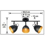 Casa si Gradina - Corpuri si surse de iluminat - Plafoniere, aplice si spoturi - Plafoniera Lasabez 3xE14, neagra, Globo Lighting - Infinity.ro