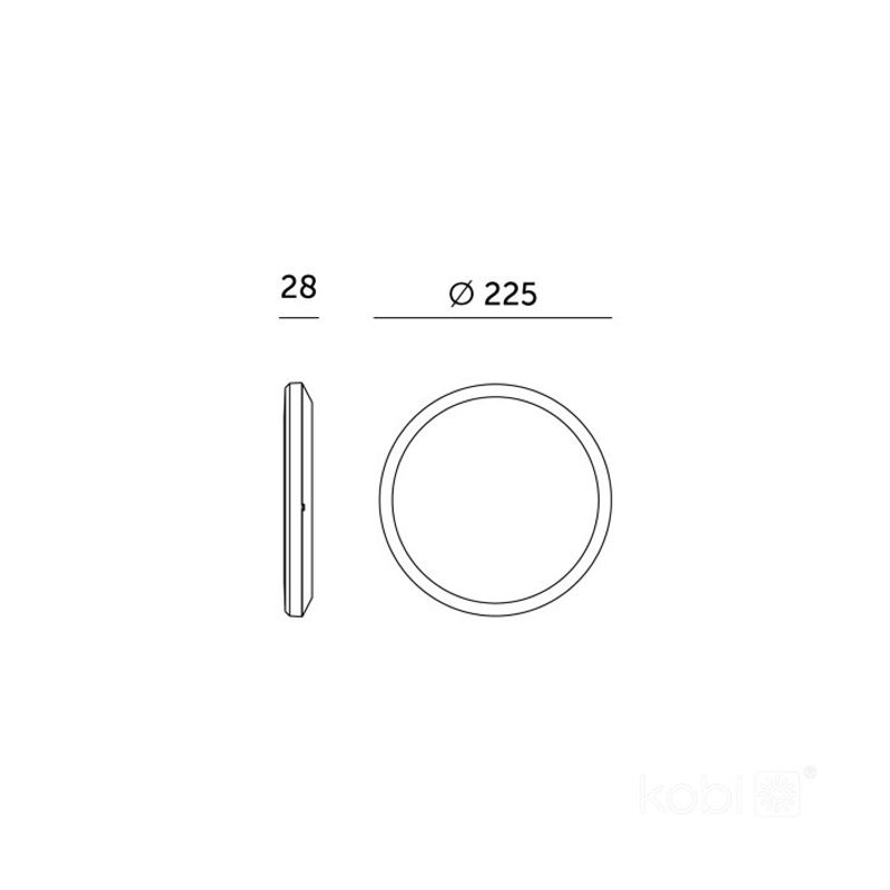 Casa si Gradina - Corpuri si surse de iluminat - Plafoniere, aplice si spoturi - Plafoniera LED Nivera rotunda cu senzor de miscare si lumina 12W, 1140lm, IP54, lumina calda/neutra/rece, neagra, Kobi - Infinity.ro