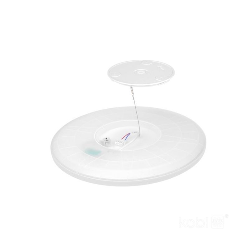 Casa si Gradina - Corpuri si surse de iluminat - Plafoniere, aplice si spoturi - Plafoniera LED Nivera rotunda 24W, 2280lm, IP54, lumina calda/neutra/rece, neagra, Kobi - Infinity.ro