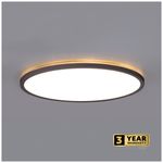 Casa si Gradina - Corpuri si surse de iluminat - Plafoniere, aplice si spoturi - Plafoniera LED Nivera rotunda 24W, 2280lm, IP54, lumina calda/neutra/rece, neagra, Kobi - Infinity.ro