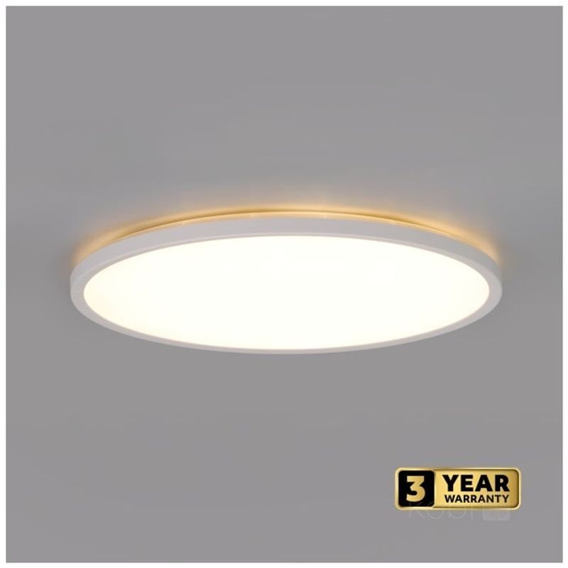 Casa si Gradina - Corpuri si surse de iluminat - Plafoniere, aplice si spoturi - Plafoniera LED Nivera rotunda cu senzor de miscare si lumina 24W, 2400lm, IP54, lumina calda/neutra/rece, alba, Kobi - Infinity.ro