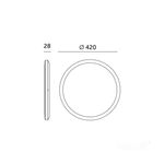 Casa si Gradina - Corpuri si surse de iluminat - Plafoniere, aplice si spoturi - Plafoniera LED Nivera rotunda 32W, 3040lm, IP54, lumina calda/neutra/rece, neagra, Kobi - Infinity.ro