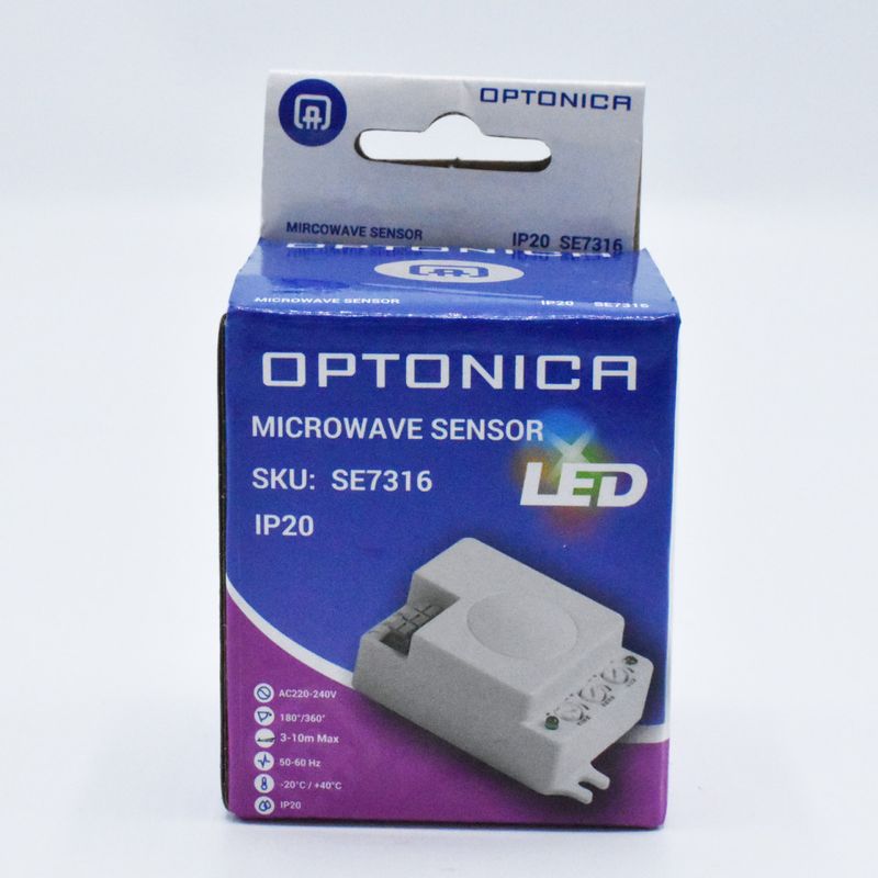 Casa si Gradina - Electrice - Smart Home - Centrale si module smart home - Senzor de miscare cu microunde, 180-360 grade, max 300W LED, IP20, alb - Infinity.ro