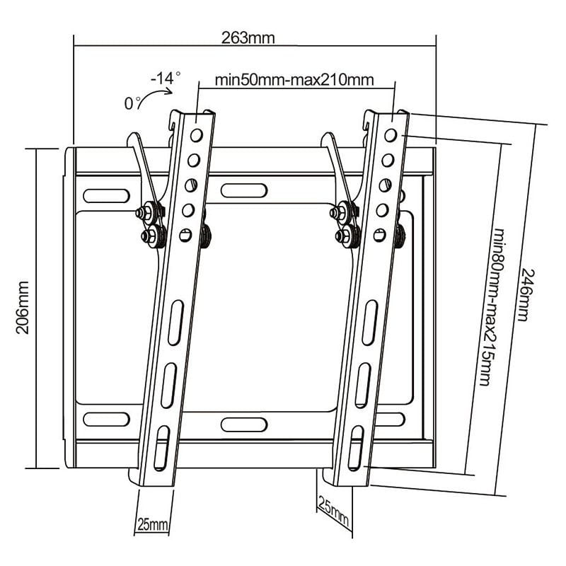 TV, Audio-Video si Foto - Accesorii TV si audio - Suporturi TV - Suport Universal LED TV 13-42 inch, cu inclinare, Rebel - Infinity.ro