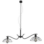 Casa si Gradina - Corpuri si surse de iluminat - Lustre si pendule - Lustra Rona Kobi, 2xE27, negru, metal - Infinity.ro