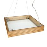 Casa si Gradina - Corpuri si surse de iluminat - Lustre si pendule - Lustra suspendata GEO 45 Zebrano, 4xE27, sticla si finisaj lemn exotic - Infinity.ro