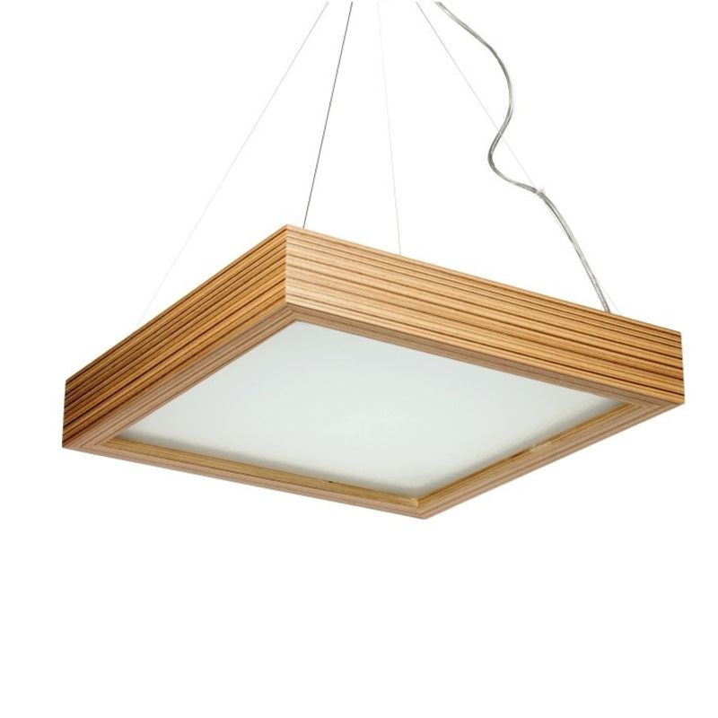Casa si Gradina - Corpuri si surse de iluminat - Lustre si pendule - Lustra suspendata GEO 45 Zebrano, 4xE27, sticla si finisaj lemn exotic - Infinity.ro