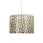 Casa si Gradina - Corpuri si surse de iluminat - Lustre si pendule - Pendul suspendat Gepard Kobi, alb cu imprimeu leopard, 1xE27, Ø30 cm - Infinity.ro