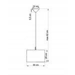 Casa si Gradina - Corpuri si surse de iluminat - Lustre si pendule - Pendul suspendat Gepard Kobi, alb cu imprimeu leopard, 1xE27, Ø30 cm - Infinity.ro