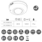 Casa si Gradina - Electrice - Smart Home - Centrale si module smart home - Senzor de miscare,montaj aplicat, unghi de detectie 360 de grade, negru, GTV - Infinity.ro