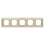 Casa si Gradina - Electrice - Accesorii electrice - Accesorii prize si intrerupatoare - Rama 5 module, orizontala, IP20, Bronz, Panasonic Arkedia Slim - Infinity.ro