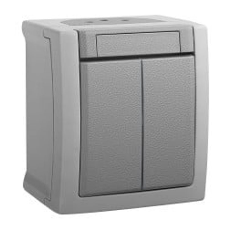 Casa si Gradina - Electrice - Distributie electrica si comanda - Intrerupatoare - Comutator simplu IP54 Pacific Panasonic, PT, gri - Infinity.ro
