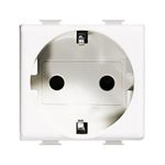 Casa si Gradina - Electrice - Prize - Priza standard german, 2 module, 16A, IP20, alba, Bticino Matix - Infinity.ro