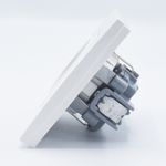 Casa si Gradina - Electrice - Prize - Priza simpla cu impamantare si protectie copil Karre Plus Pansonic, ST, alba - Infinity.ro