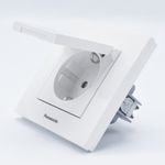 Casa si Gradina - Electrice - Prize - Priza cu capac Karre Plus Pansonic, ST, alba - Infinity.ro