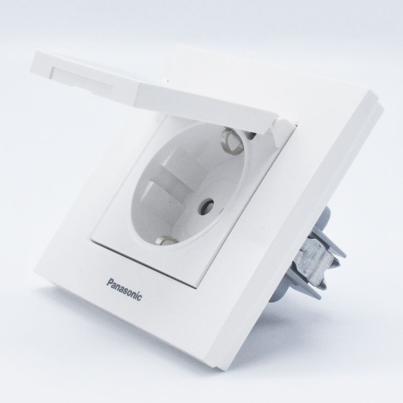 Casa si Gradina - Electrice - Prize - Priza cu capac Karre Plus Pansonic, ST, alba - Infinity.ro