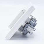 Casa si Gradina - Electrice - Prize - Priza cu capac Karre Plus Pansonic, ST, alba - Infinity.ro