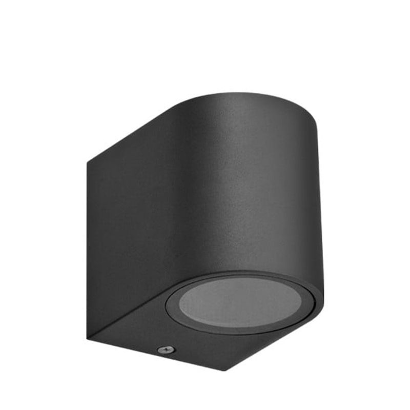 Casa si Gradina - Corpuri si surse de iluminat - Iluminat exterior - Instalatii luminoase exterior - Corp de perete pentru exterior, gri, 1 bec, dulie GU10, protectie IP44, Braytron - Infinity.ro