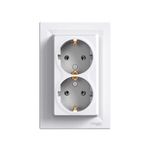 Casa si Gradina - Electrice - Prize - Priza dubla cu impamantare, 16A, IP20, Alb Schneider Asfora - Infinity.ro