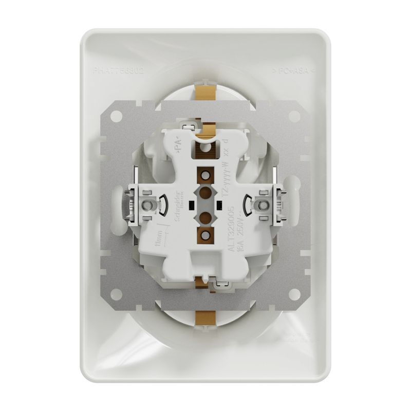 Casa si Gradina - Electrice - Prize - Priza dubla cu impamantare, 16A, IP20, Alb Schneider Sedna Design - Infinity.ro