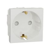 Casa si Gradina - Electrice - Prize - Priza simpla cu impamantare, standard german, cu obturatoare, 2 module, 16A, alba, Schneider Noua Unica - Infinity.ro