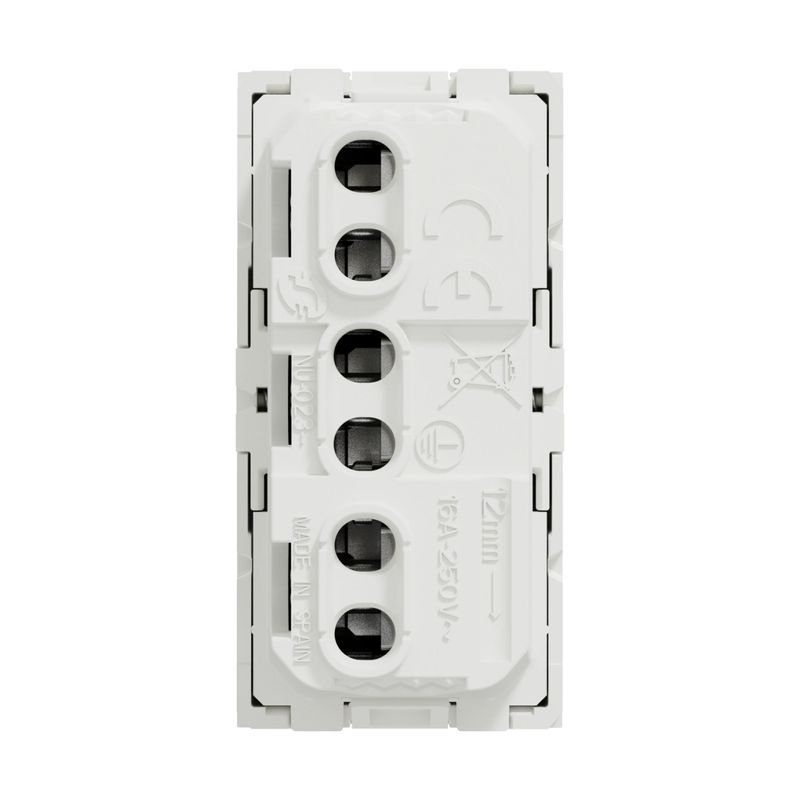 Casa si Gradina - Electrice - Prize - Priza simpla, cu impamantare, 1 modul, 16A, alba, Schneider Noua Unica - Infinity.ro