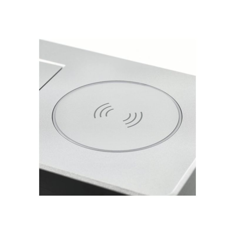 Casa si Gradina - Electrice - Prize - Priza incorporabila dreptunghiulara, 1 priza schuko, 2 USB A, cablu 1.5 m, aluminiu, incarcare wireless, GTV - Infinity.ro