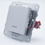 Casa si Gradina - Electrice - Distributie electrica si comanda - Intrerupatoare - Intrerupator simplu cu led, 10A, IP20, Argintiu, Panasonic Arkedia Slim/Karre Plus - Infinity.ro