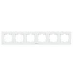 Casa si Gradina - Electrice - Accesorii electrice - Accesorii prize si intrerupatoare - Rama 6 module orizontala Karre Plus Pansonic, alba - Infinity.ro