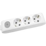 Casa si Gradina - Electrice - Accesorii electrice - Prelungitoare, triple, fise - Bloc 3 prize + intrerupator X-tendia Panasonic, Alb - Infinity.ro