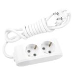 Casa si Gradina - Electrice - Accesorii electrice - Prelungitoare, triple, fise - Prelungitor 2 prize 3 metri X-tendia Panasonic, Alb - Infinity.ro