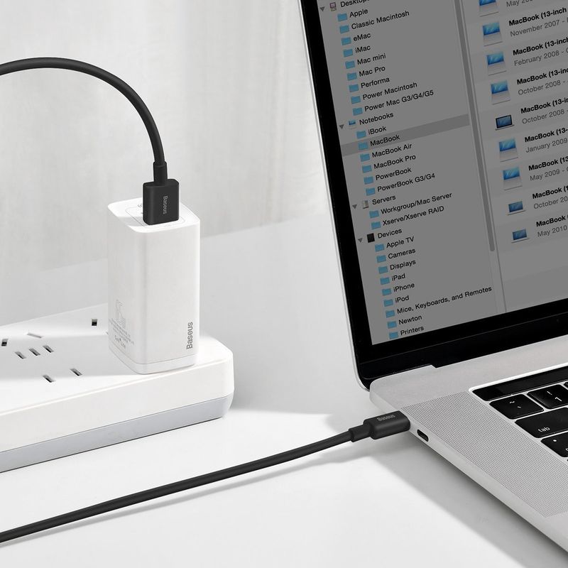 Laptop, Telefoane si Tablete - Telefoane mobile si accesorii - Accesorii Telefoane - Cabluri si adaptoare telefoane - Cablu USB-C, 66W, 1m, negru, Baseus - Infinity.ro
