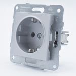 Casa si Gradina - Electrice - Prize - Priza simpla cu impamantare, 16A, IP20, Argintiu, Panasonic Arkedia Slim \ Karre Plus - Infinity.ro