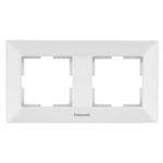 Casa si Gradina - Electrice - Accesorii electrice - Accesorii prize si intrerupatoare - Rama 2 module orizontala Arkedia Pansonic, alba - Infinity.ro