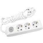 Casa si Gradina - Electrice - Accesorii electrice - Prelungitoare, triple, fise - Prelungitor 3 prize 1.5 metri + intrerupator X-tendia Panasonic Alb - Infinity.ro