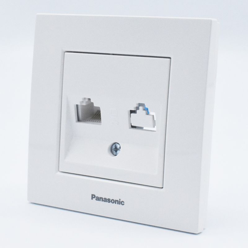 Casa si Gradina - Electrice - Prize - Priza calculator simpla cat 6 Karre Plus Pansonic, ST, alba - Infinity.ro