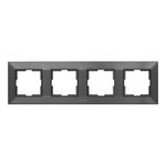 Casa si Gradina - Electrice - Accesorii electrice - Accesorii prize si intrerupatoare - Rama 4 module, orizontala, IP20, Grafit, Panasonic Arkedia Slim - Infinity.ro