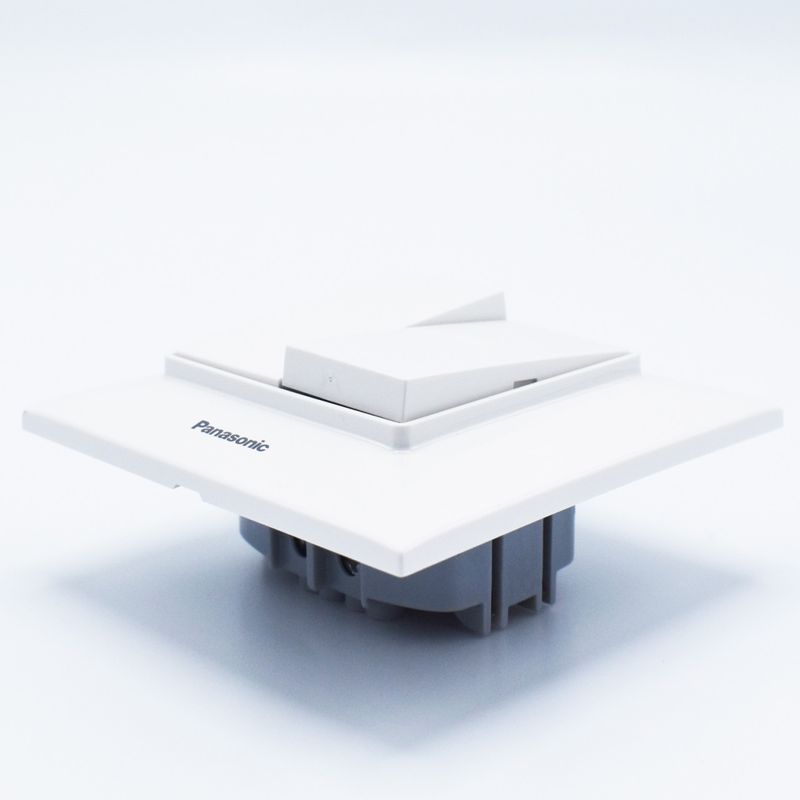 Casa si Gradina - Electrice - Distributie electrica si comanda - Intrerupatoare - Intrerupator dublu, 10A, IP20, Alb, Panasonic Arkedia Slim - Infinity.ro