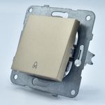 Casa si Gradina - Electrice - Distributie electrica si comanda - Intrerupatoare - Intrerupator simplu cu revenire, Bronz, 10A, Panasonic Arkedia Slim / Karre Plus - Infinity.ro