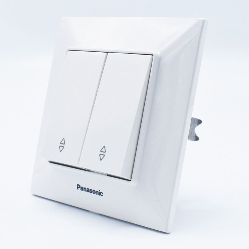 Casa si Gradina - Electrice - Distributie electrica si comanda - Intrerupatoare - Intrerupator dublu alternativ 10A, IP20, Alb, Panasonic Arkedia Slim - Infinity.ro