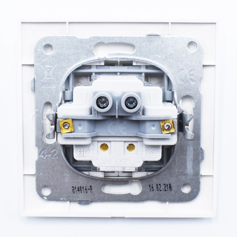 Casa si Gradina - Electrice - Distributie electrica si comanda - Intrerupatoare - Intrerupator dublu alternativ 10A, IP20, Alb, Panasonic Arkedia Slim - Infinity.ro