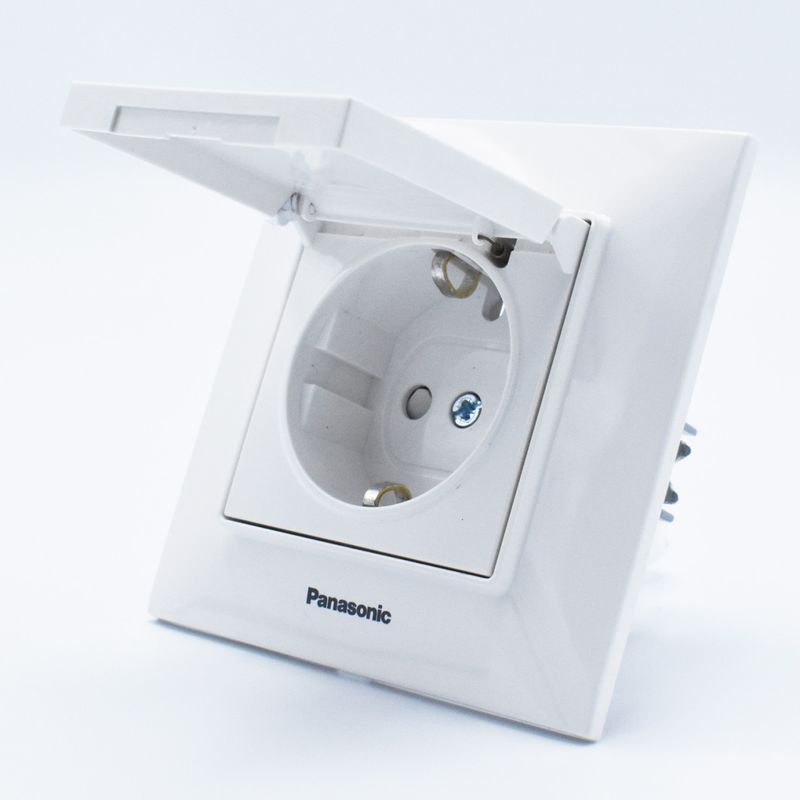 Casa si Gradina - Electrice - Prize - Priza simpla cu capac, 16A, IP20, Alb, Panasonic Arkedia Slim - Infinity.ro