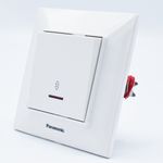 Casa si Gradina - Electrice - Distributie electrica si comanda - Intrerupatoare - Intrerupator alternativ cu led 10A, IP20, Alb, Panasonic Arkedia Slim - Infinity.ro