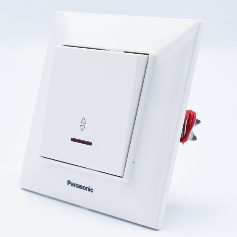 Casa si Gradina - Electrice - Distributie electrica si comanda - Intrerupatoare - Intrerupator alternativ cu led 10A, IP20, Alb, Panasonic Arkedia Slim - Infinity.ro