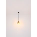 Casa si Gradina - Corpuri si surse de iluminat - Lustre si pendule - Pendul Pablo 15663H, 1xE27, negru mat+maro, IP20, Globo - Infinity.ro